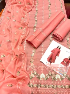 Sapphire sale 70-off unstitched Quality Lawn with Chiffon Embroidered Dupatta 1 Front Embroidered, Sleeves Embroidered & Border Embroidered
