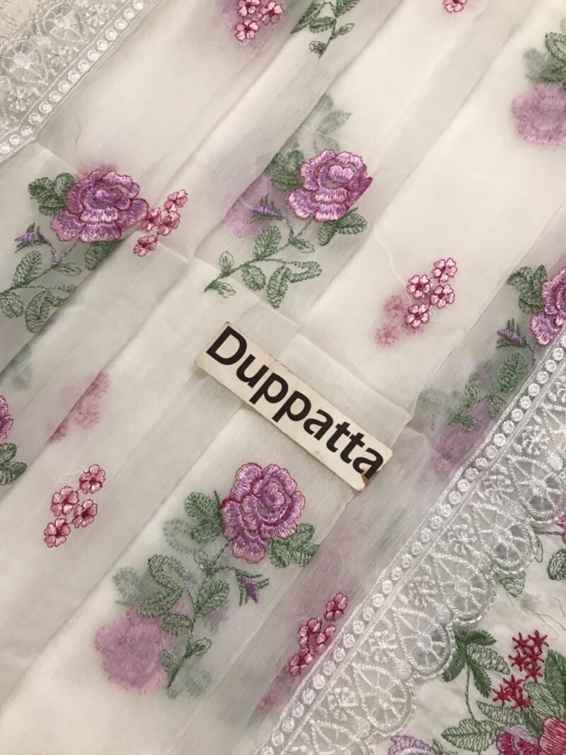 Dupatta Texture: Full Heavy Embroidered Pure Chiffon Dupatta