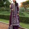 Crimson Chicken Kari Suit Luxury Heavy Embroidered 3Pcs – Cotton Edition