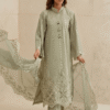 Cross Stitch Embroidery Luxury Lawn 3Pcs Suit – Chiffon Edition