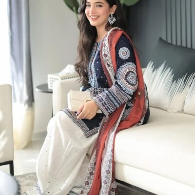 Jazmin Lawn Collection Luxury Embroidered 3Pcs Suit