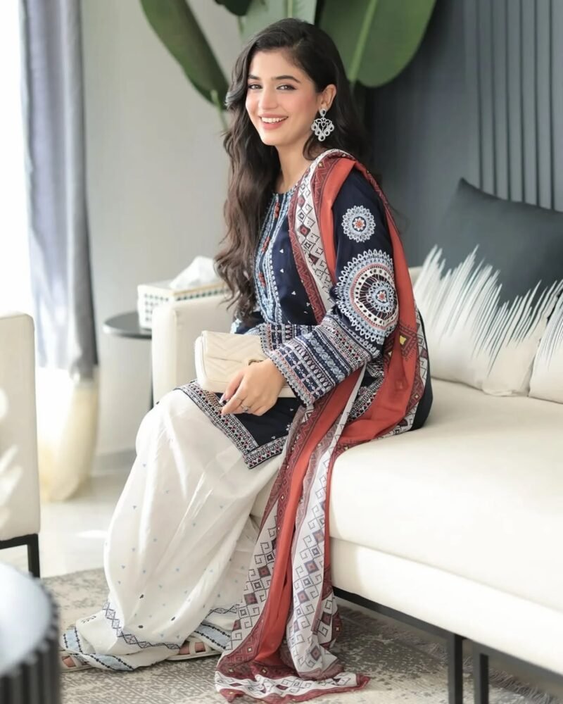Jazmin Lawn Collection Luxury Embroidered 3Pcs Suit