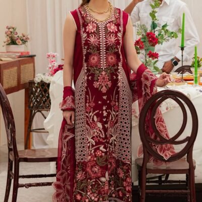 Mahnur PK Luxury Heavy Embroidered Chikankari 3Pcs Suit – Cotton Edition