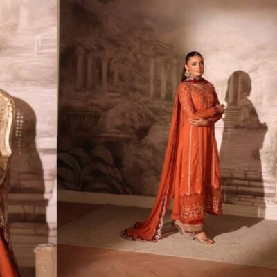 Home 5 Azure Clothing Sale - Luxury Chiffon Embroidered 3 Piece Suit
